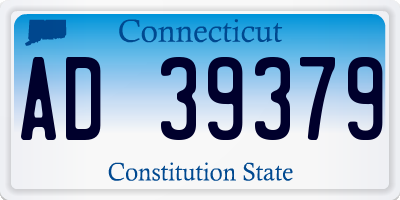 CT license plate AD39379