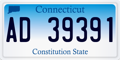 CT license plate AD39391