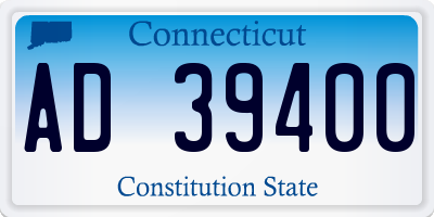 CT license plate AD39400