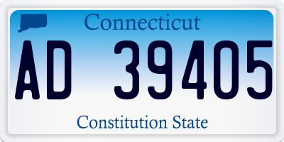 CT license plate AD39405