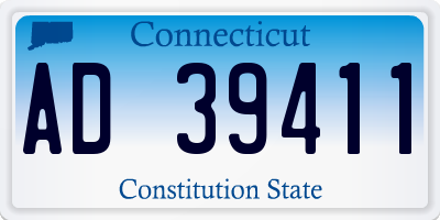 CT license plate AD39411