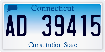 CT license plate AD39415