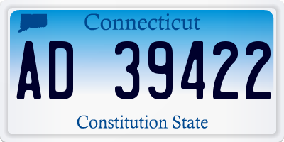 CT license plate AD39422