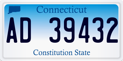CT license plate AD39432