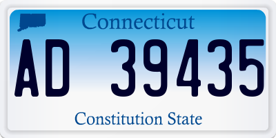 CT license plate AD39435