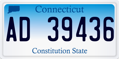 CT license plate AD39436