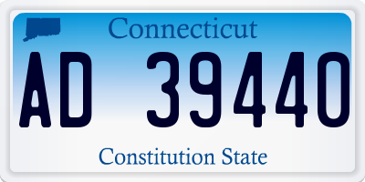 CT license plate AD39440