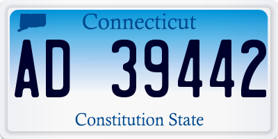 CT license plate AD39442