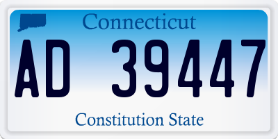 CT license plate AD39447