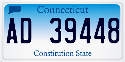 CT license plate AD39448