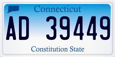 CT license plate AD39449
