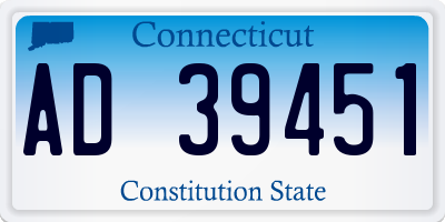 CT license plate AD39451