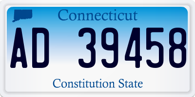 CT license plate AD39458