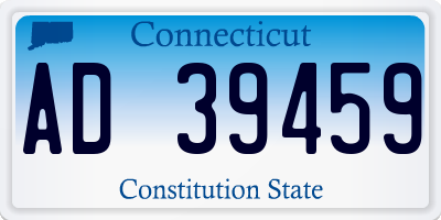 CT license plate AD39459