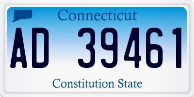 CT license plate AD39461