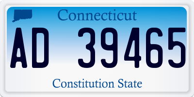CT license plate AD39465