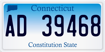 CT license plate AD39468