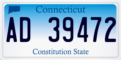 CT license plate AD39472
