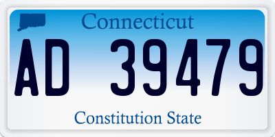 CT license plate AD39479