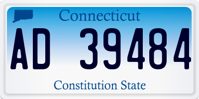 CT license plate AD39484