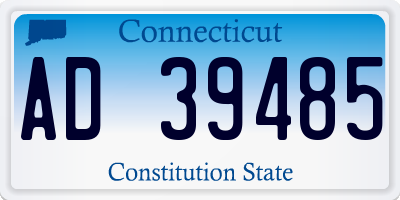 CT license plate AD39485