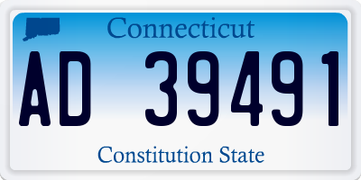 CT license plate AD39491