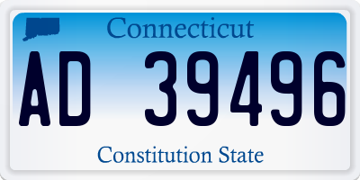 CT license plate AD39496
