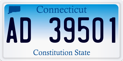 CT license plate AD39501