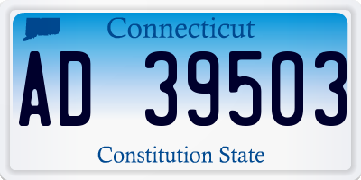 CT license plate AD39503