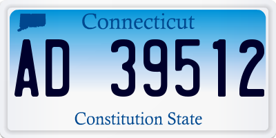 CT license plate AD39512