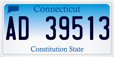 CT license plate AD39513