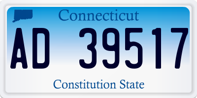 CT license plate AD39517