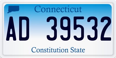 CT license plate AD39532