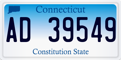 CT license plate AD39549