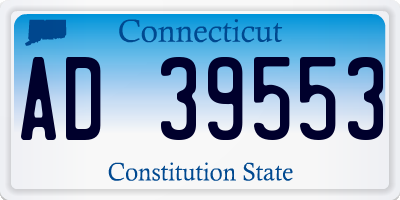 CT license plate AD39553