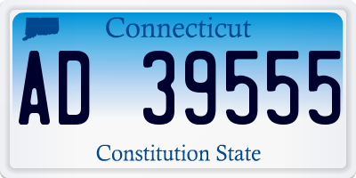 CT license plate AD39555