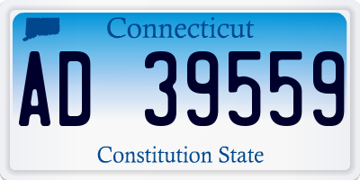 CT license plate AD39559
