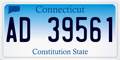 CT license plate AD39561
