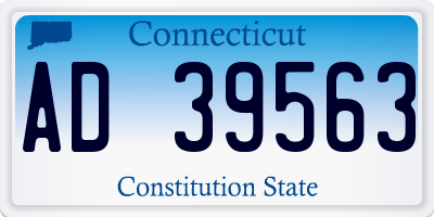 CT license plate AD39563