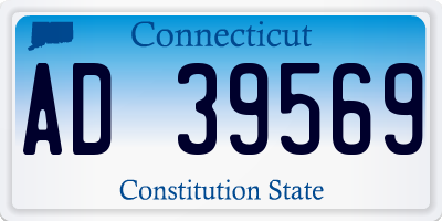 CT license plate AD39569