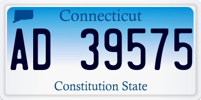CT license plate AD39575