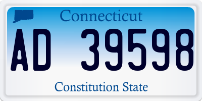 CT license plate AD39598