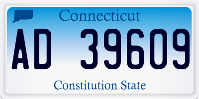 CT license plate AD39609