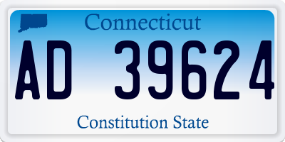 CT license plate AD39624