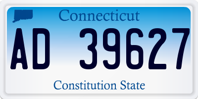 CT license plate AD39627