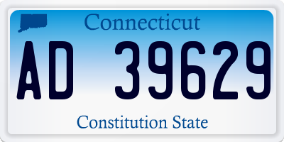 CT license plate AD39629
