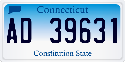 CT license plate AD39631