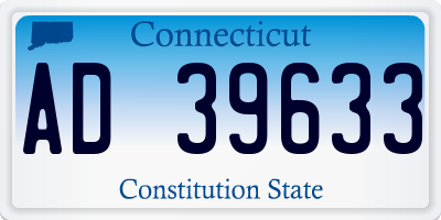 CT license plate AD39633