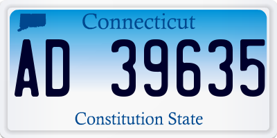 CT license plate AD39635