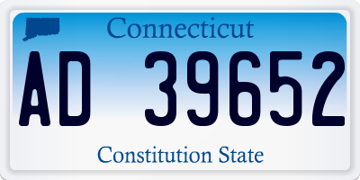 CT license plate AD39652